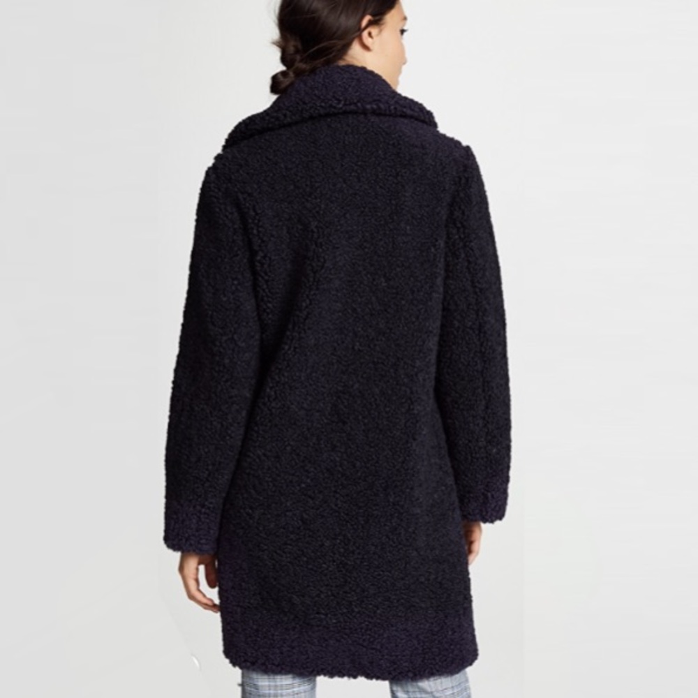 Longline TEDDY Coat Duster Jacket Trench Sherpa - Picture 3 of 4